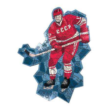 Деревянный пазл Afi Design Советский хоккей в подарочной упаковке 186 деталей