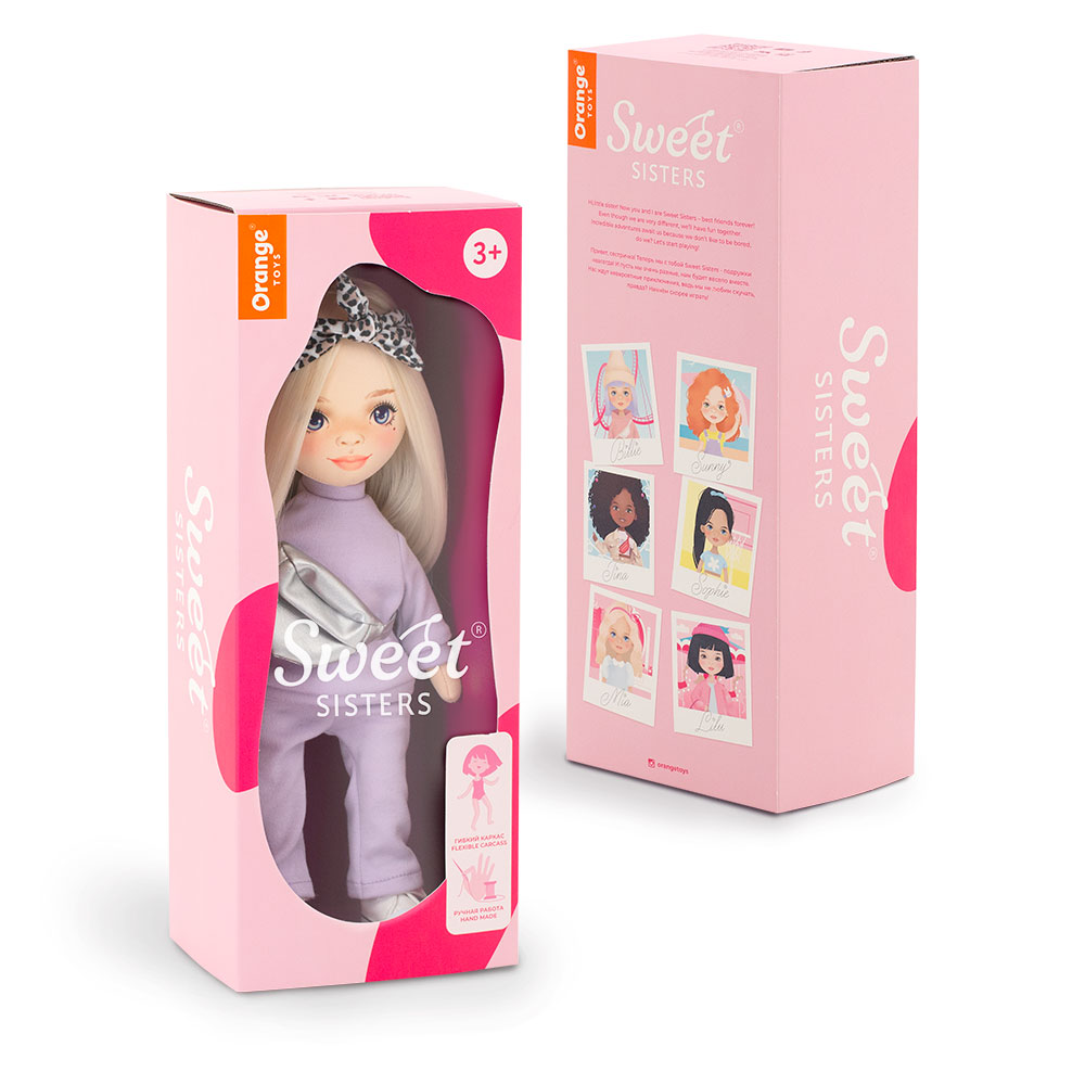 Кукла Orange Toys Sweet Sisters Mia в фиолетовом спортивном костюме 32 см Серия Спортивный стиль SS01-25 - фото 2