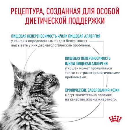 Корм для кошек ROYAL CANIN Hypoallergenic DR25 с пищевой аллергией 2.5кг