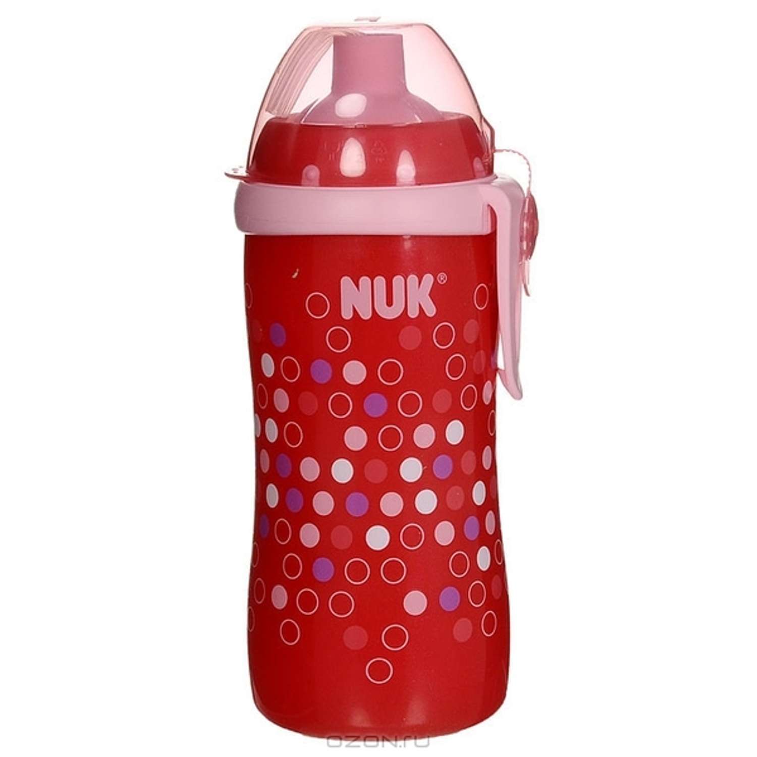 Бутылочка-поильник Nuk First Choice с трубочкой Красная - фото 1