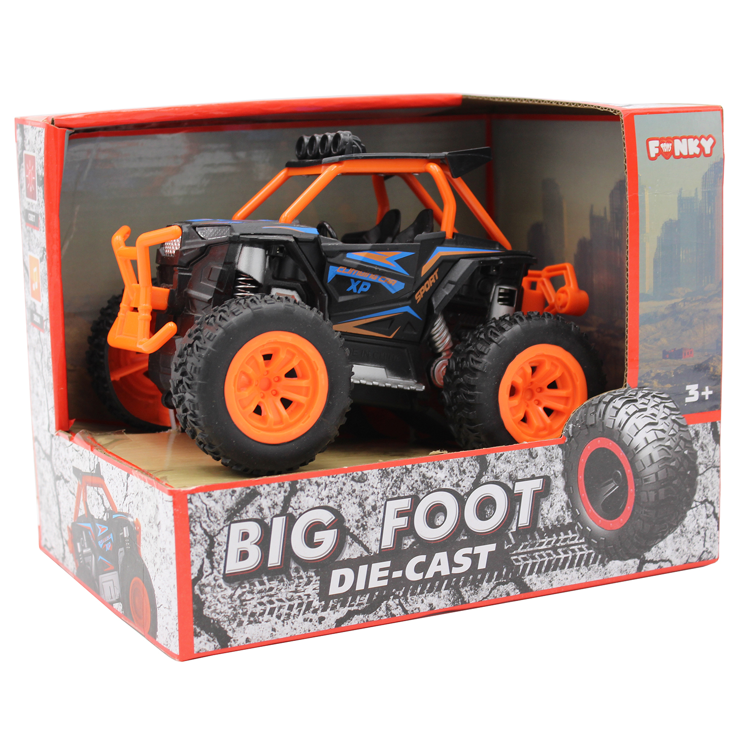 Автомобиль Funky Toys 1:24 инерционный оранжевый FT61062 - фото 3