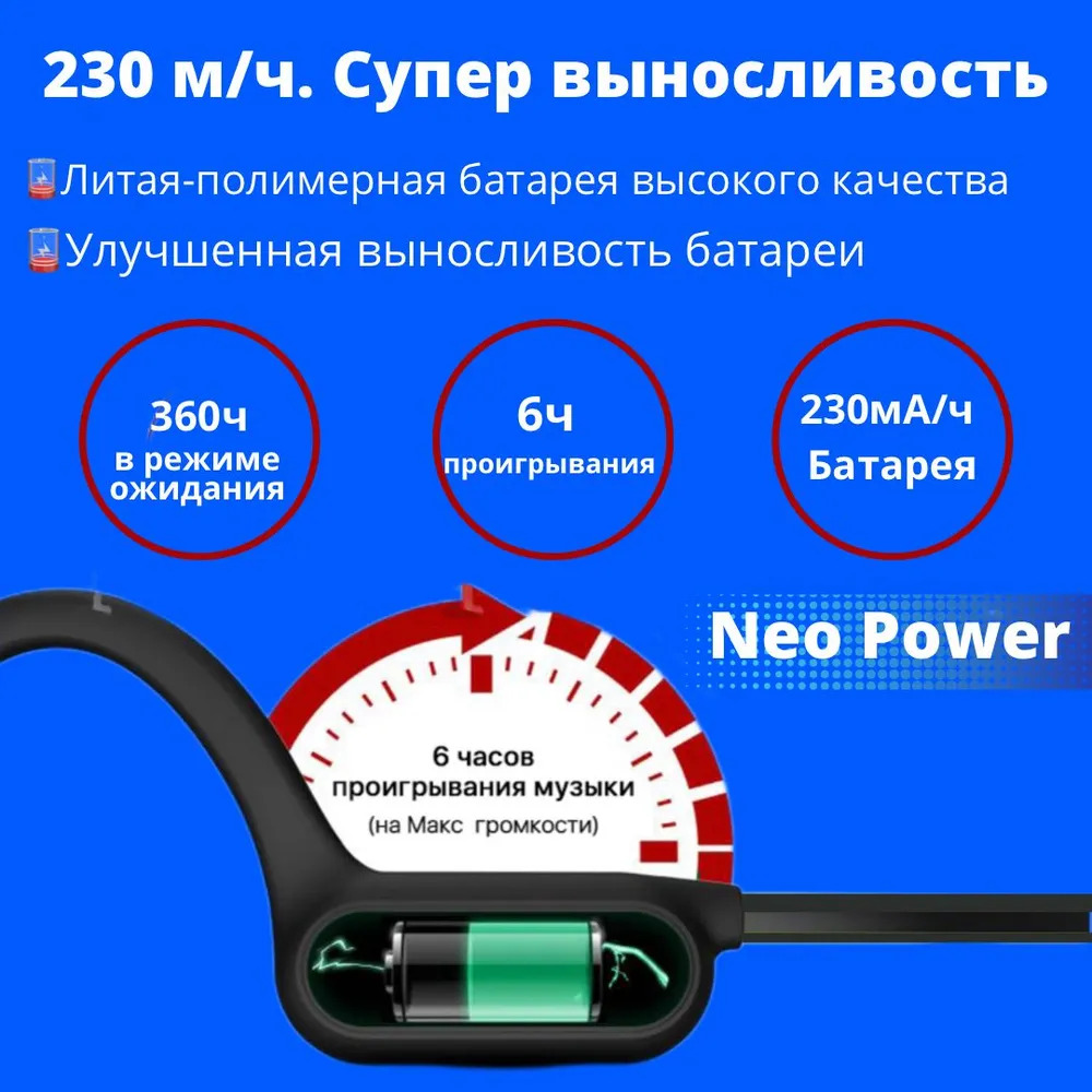 Наушники ZDK Спортивные с открытым ушным каналом Openear Solo Life Серые - фото 4