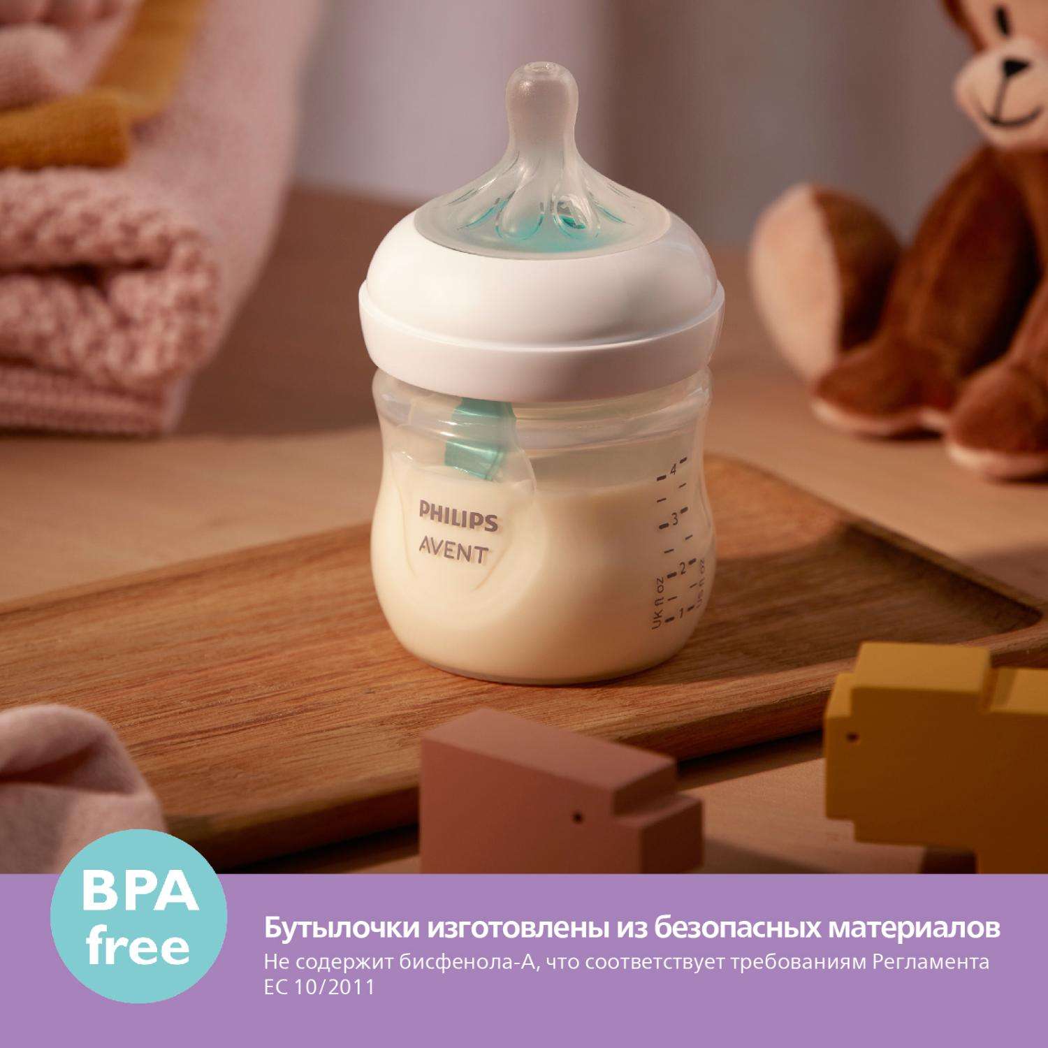 Набор Philips Avent Natural Response Бутылочки соски и щетки с 0месяцев SCD657/11 - фото 4