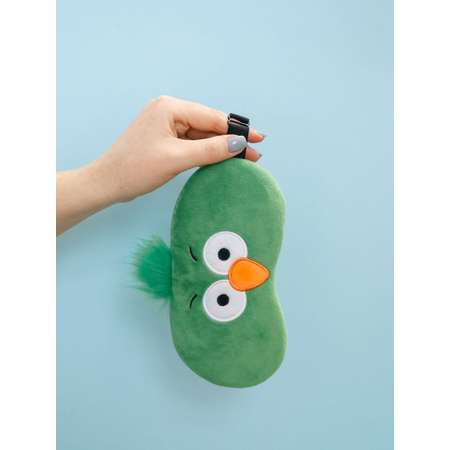 Маска для сна iLikeGift Bird green с гелевым вкладышем