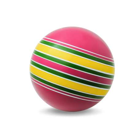 Мяч ЧАПАЕВ диаметр 200 мм «Ленточки» малиновый/желтый