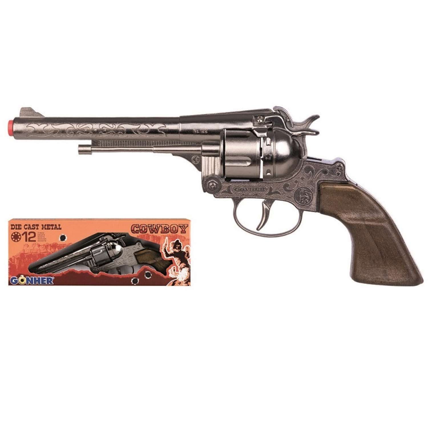 Револьвер ковбоя Gonher сталь 27 см - фото 1