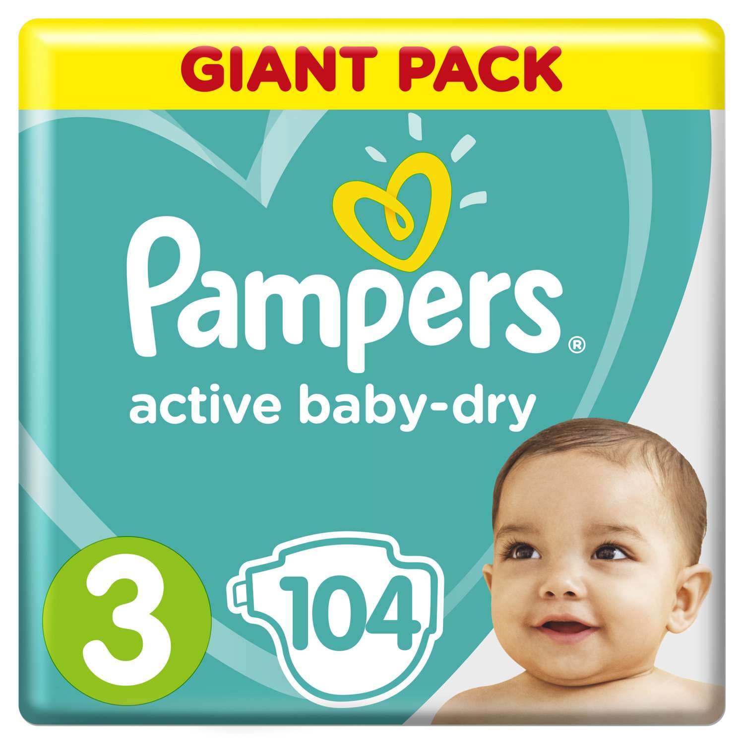 Подгузники Pampers Active Baby-Dry 3 6-10кг 104шт - фото 1