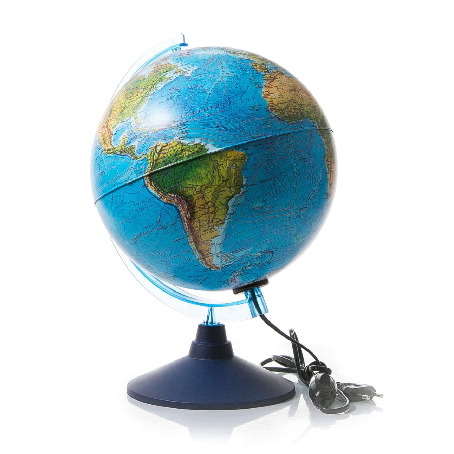 Глобус Globen Земли физический-политический с подсветкой диаметр 25см. - фото 2
