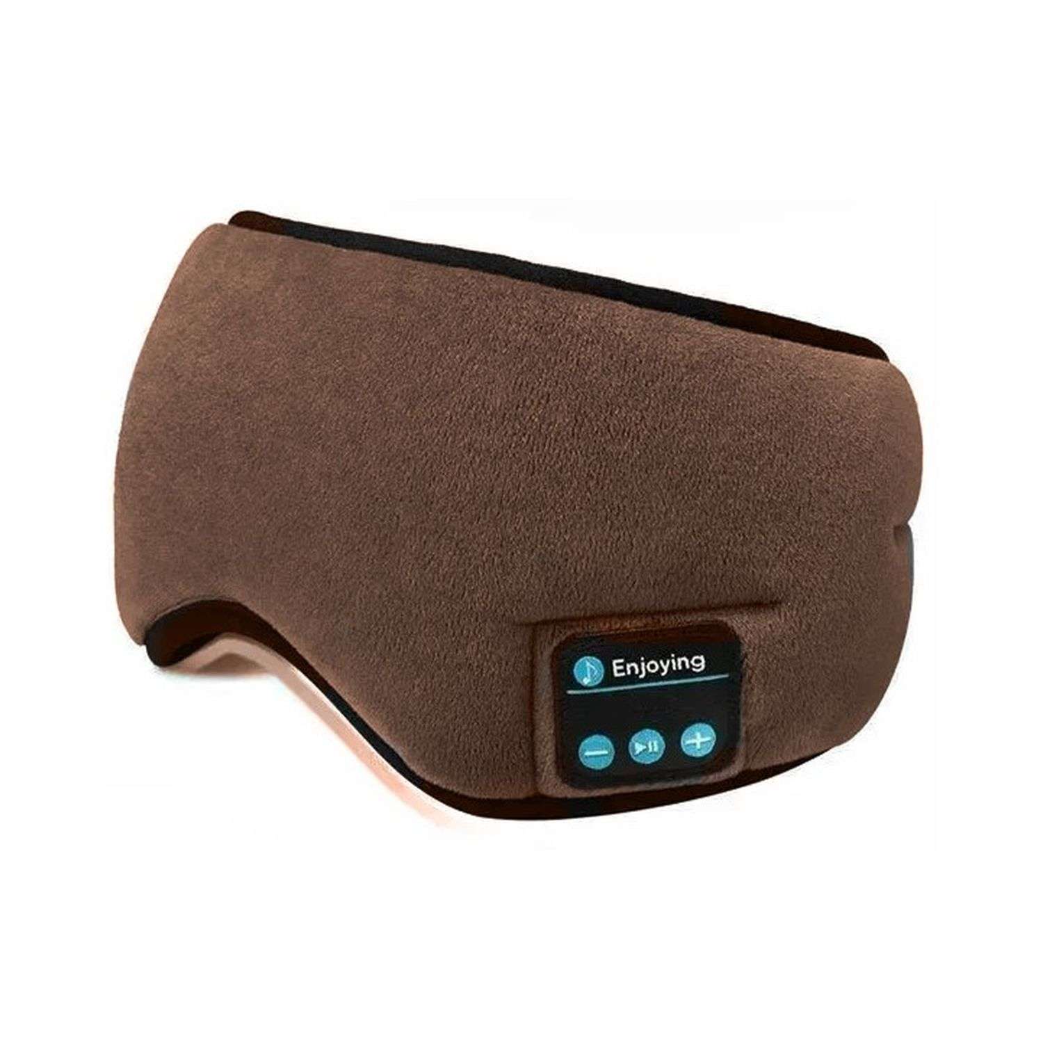 Маска для сна Rabizy с Bluetooth наушниками коричневая - фото 1