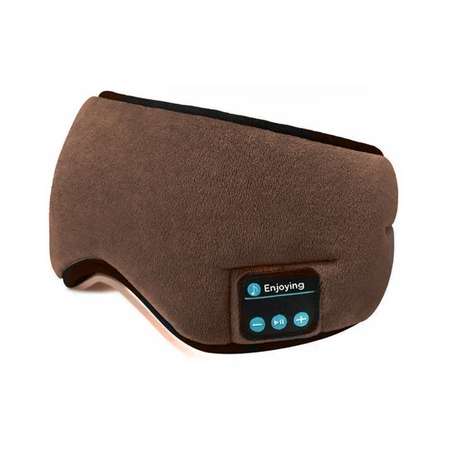 Маска для сна Rabizy с Bluetooth наушниками коричневая