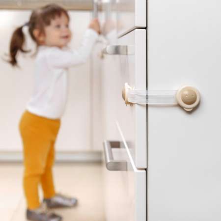 Блокиратор ROXY-KIDS универсальный гибкий от детей для кухни холодильника выдвижных ящиков 2 шт