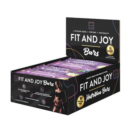 Протеиновые батончики ассорти FIT AND JOY с экстрактом ягод годжи и гуараны 16шт*40гр