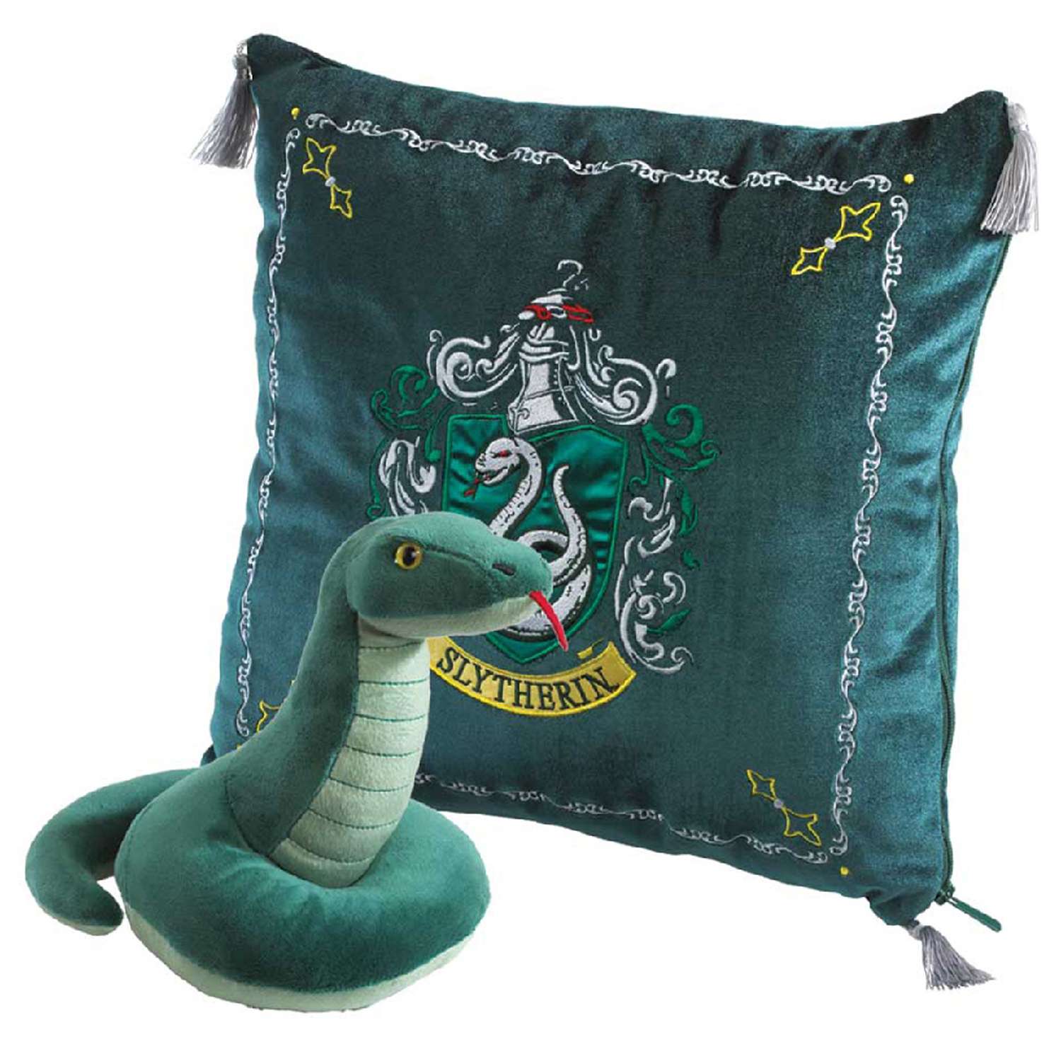 Мягкая игрушка Harry Potter талисман факультета Слизерин змея + подушка - фото 1