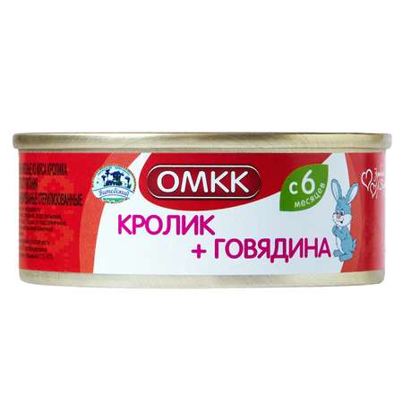 Пюре ОМКК кролик-говядина 90г с 6месяцев