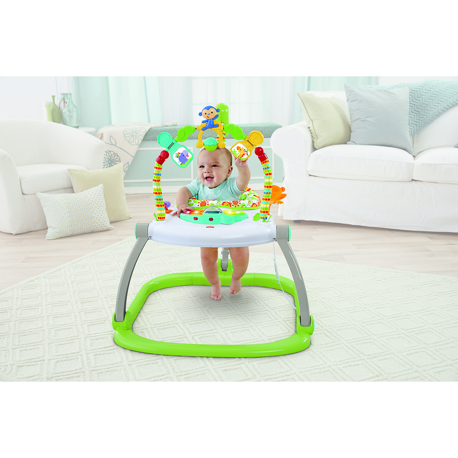 Прыгунки Fisher Price Тропический лес компактные CHN38 - фото 8