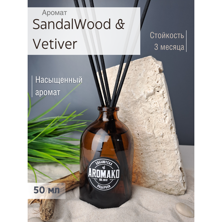 Ароматический диффузор AromaKo SandalWood Vetiver 50 мл