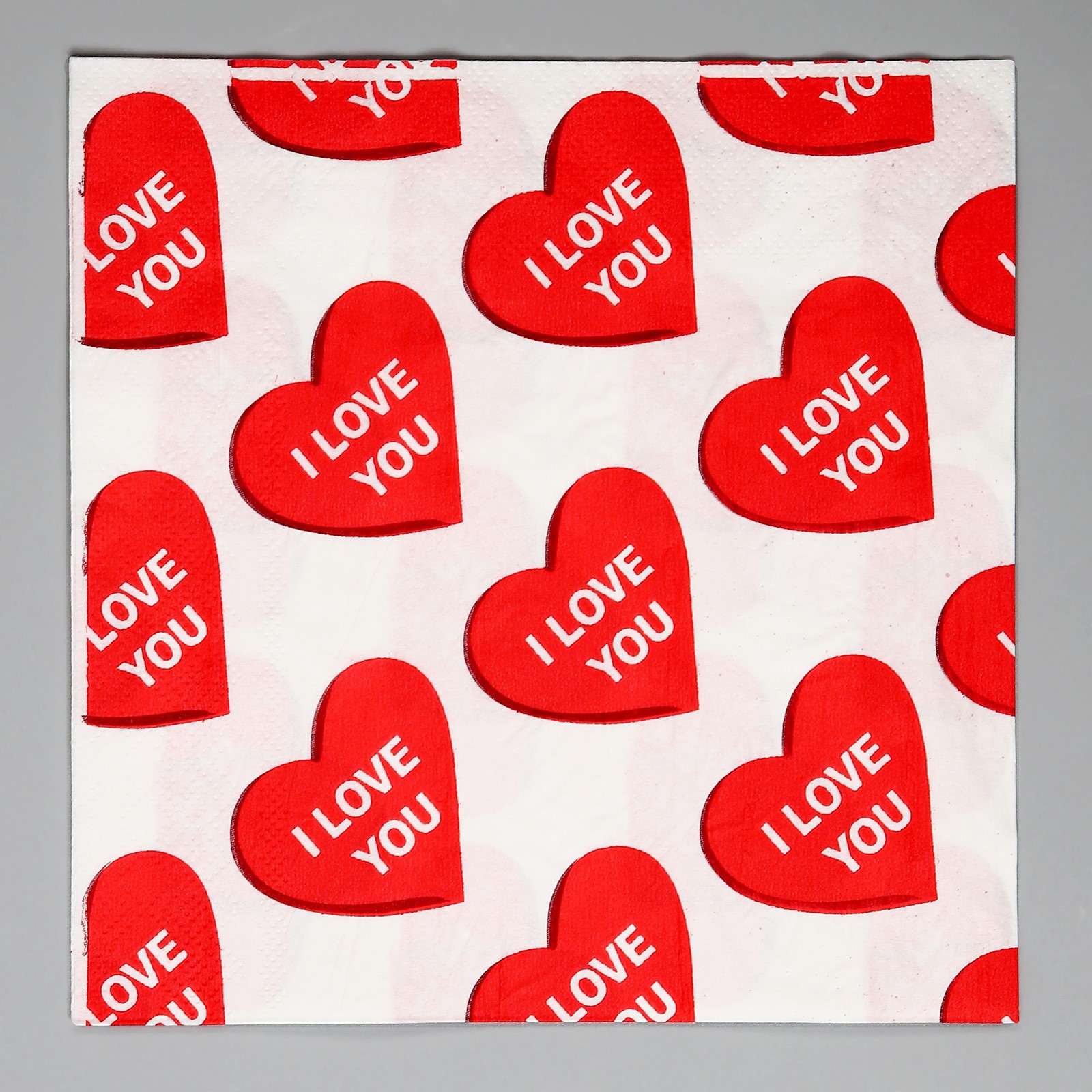 Салфетки Страна карнавалия бумажные «Я люблю тебя» в наборе 20 шт. - фото 2