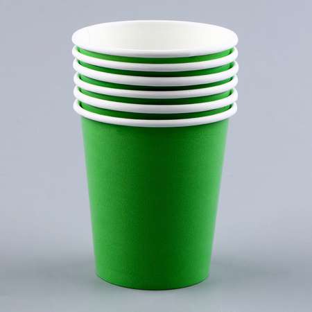 Набор бумажной посуды Страна карнавалия 6 тарелок 6 стаканов цвет зеленый