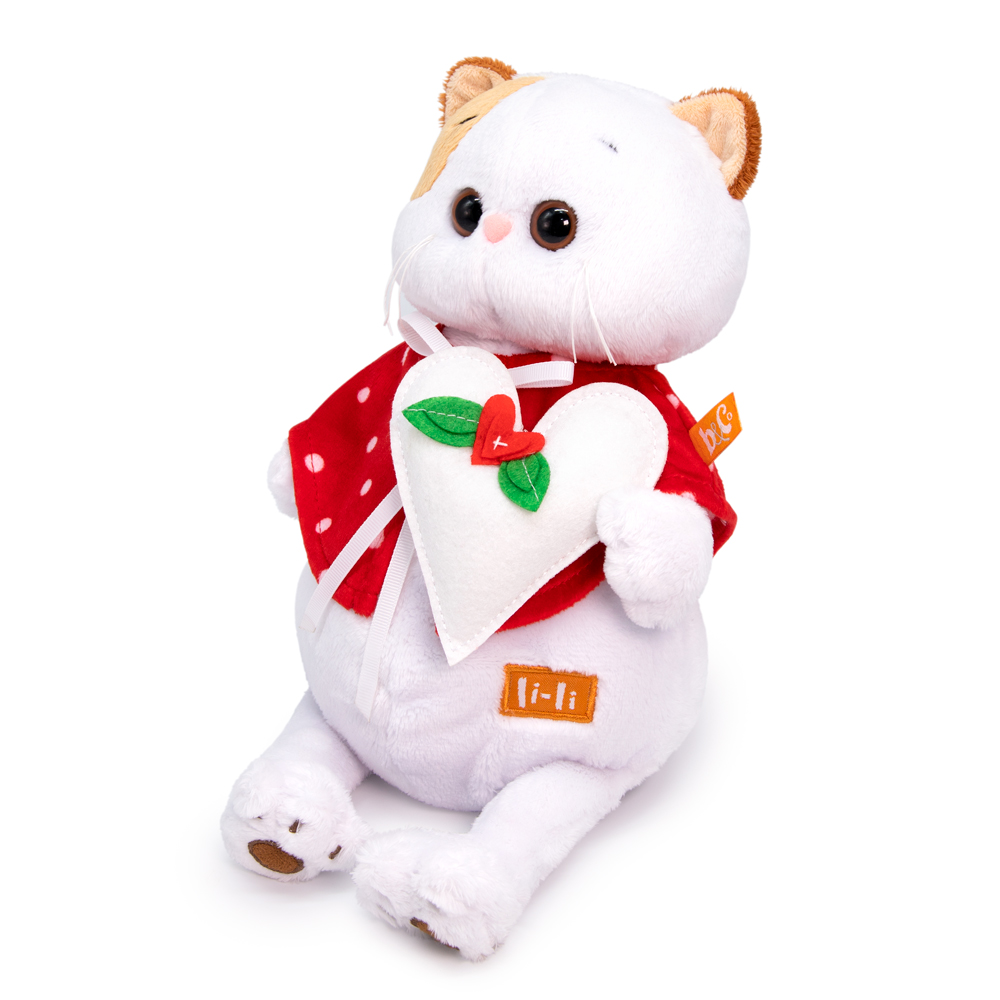 Мягкая игрушка BUDI BASA Ли-Ли в накидке с сердцем 24 см LK24-095 - фото 2