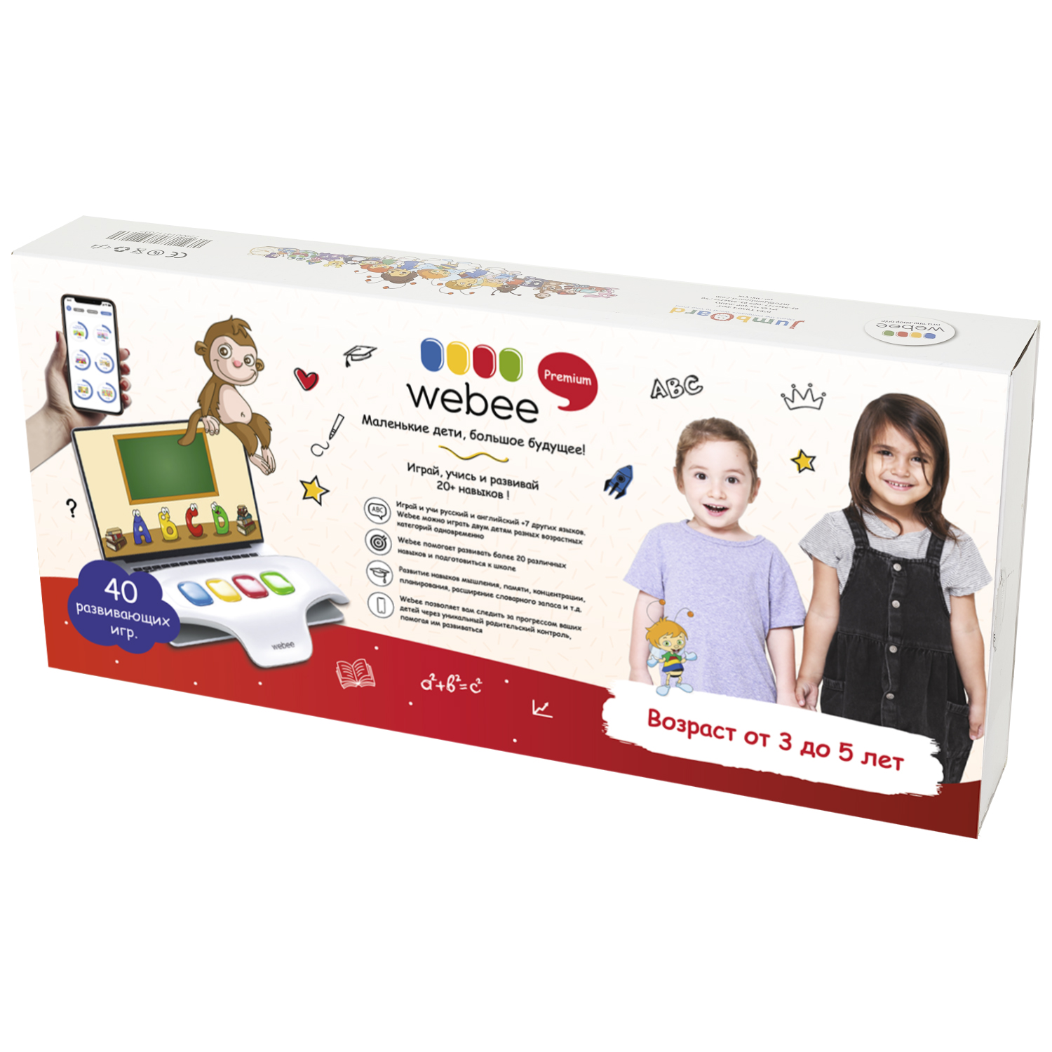 Игрушка Webee детский развивающий компьютер 30 игр W3 - фото 2