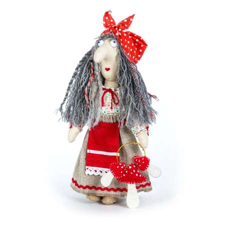 Набор для творчества Кукла Перловка изготовление текстильной игрушки Баба Яга 21 см