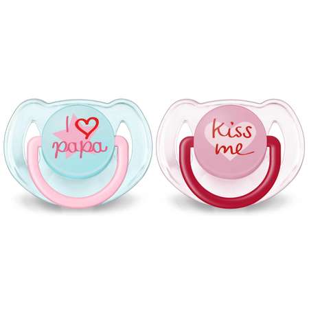 Пустышка Philips Avent Classic Kiss me 6-18месяцев 2шт SCF172/70