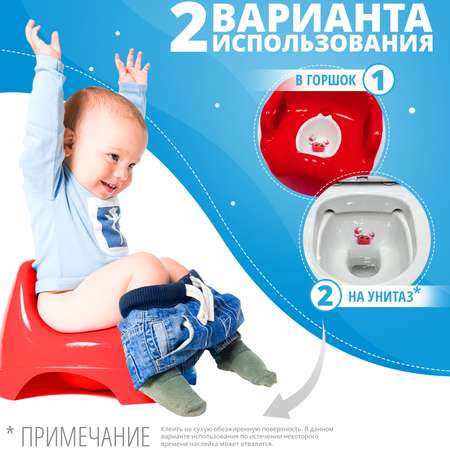 Обучающая наклейка LolUno Home baby для горшка 8 шт