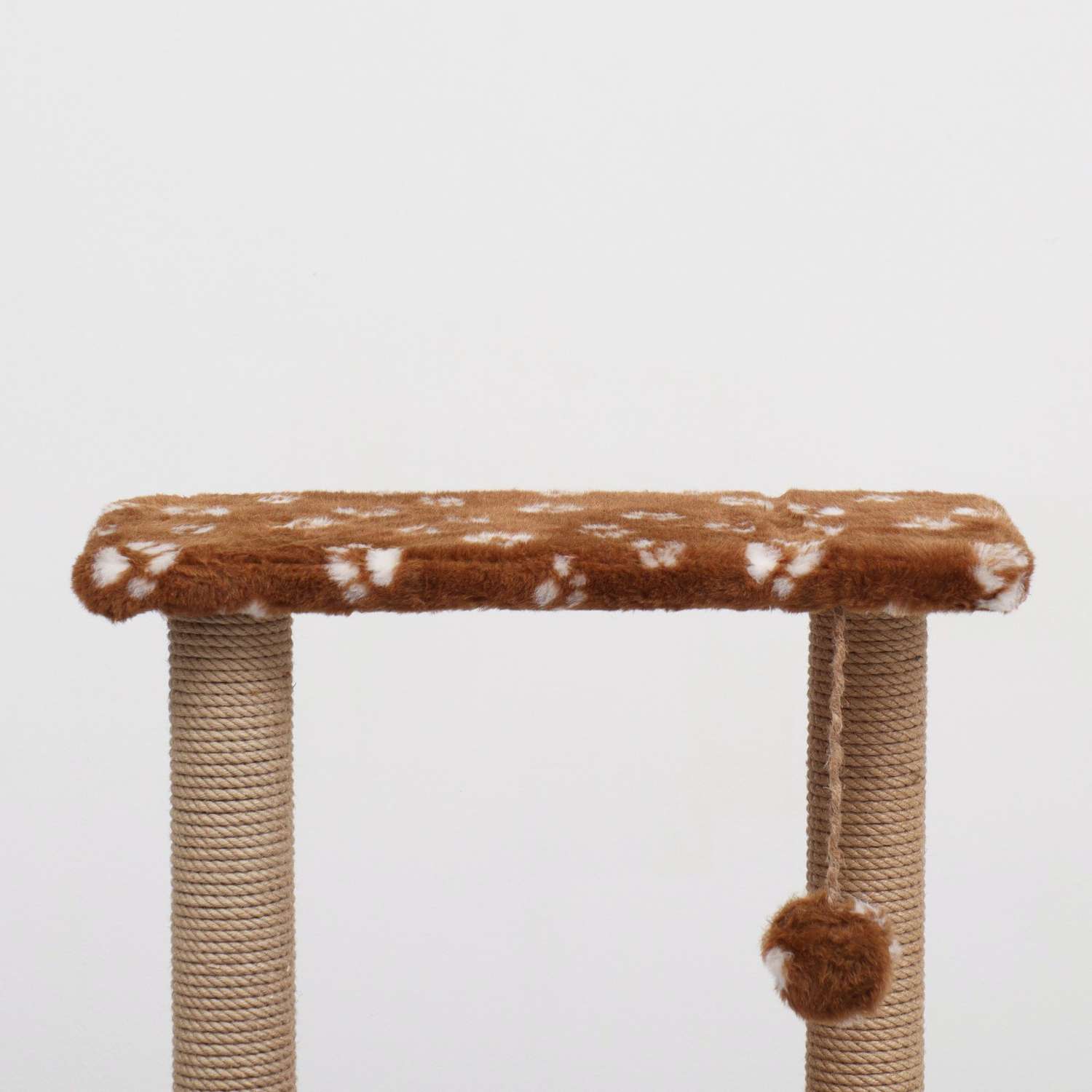 Домик-когтеточка Пижон «Квадратный двухэтажный с двумя окошками» 50х36х75 см джут коричневая - фото 7