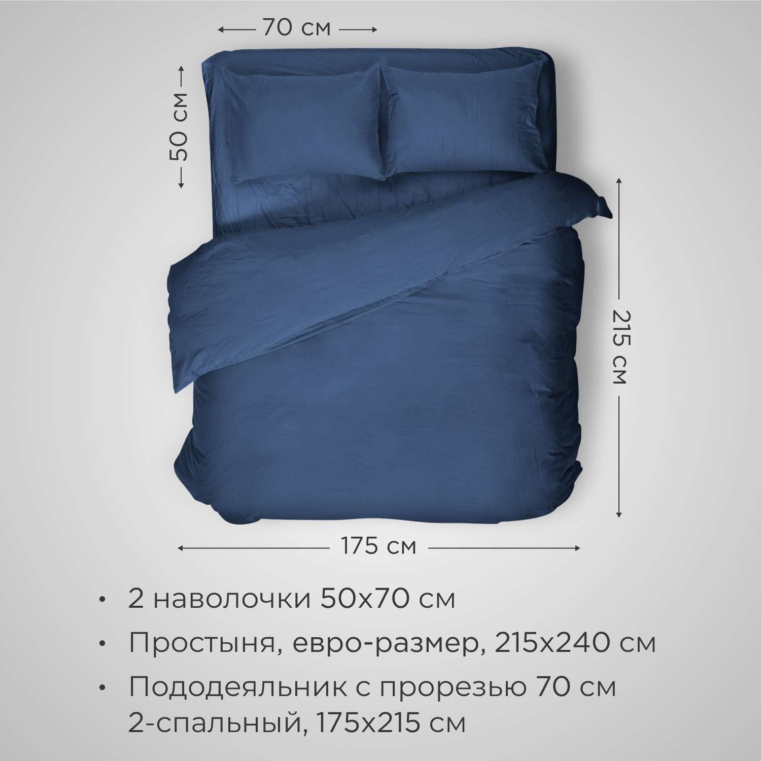 Комплект постельного белья SONNO РАЙСКИЕ ПТИЦЫ 2-спальный цвет Синий - фото 2
