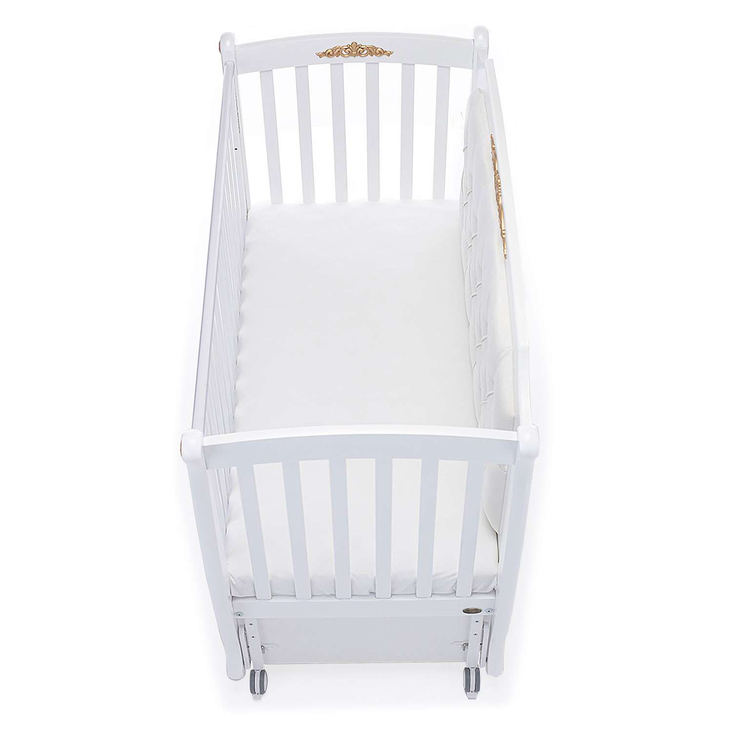 Детская кроватка Nuovita прямоугольная, продольный маятник (белый) - фото 16