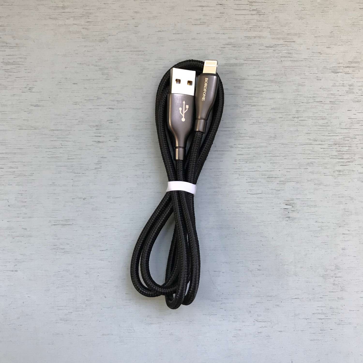Кабель для телефона айфон Borofone USB кабель Lightning 2.4A 1m черный - фото 2