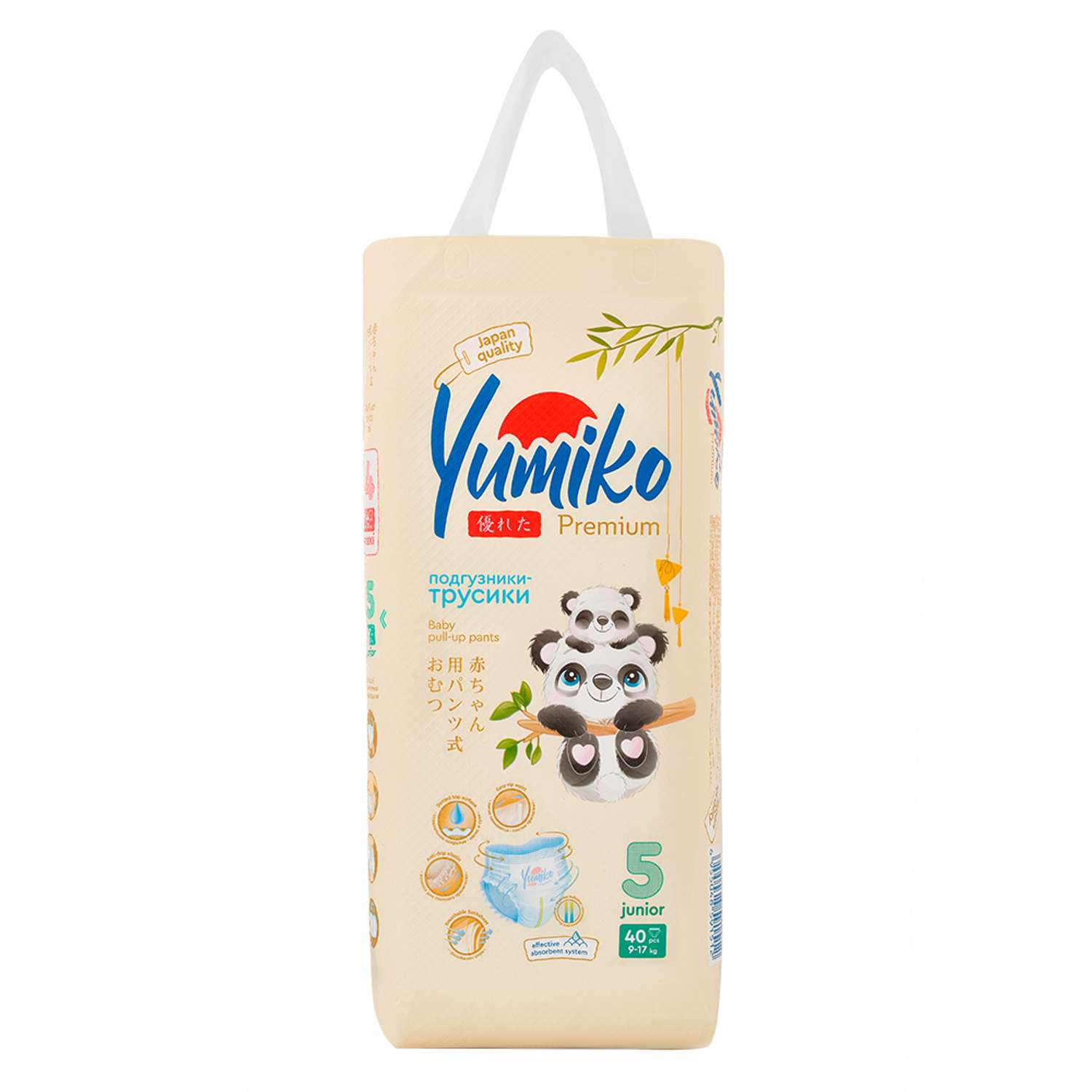 Подгузники-трусики детские YUMIKO 12-20 кг 40 шт купить по цене 679 ₽ в  интернет-магазине Детский мир