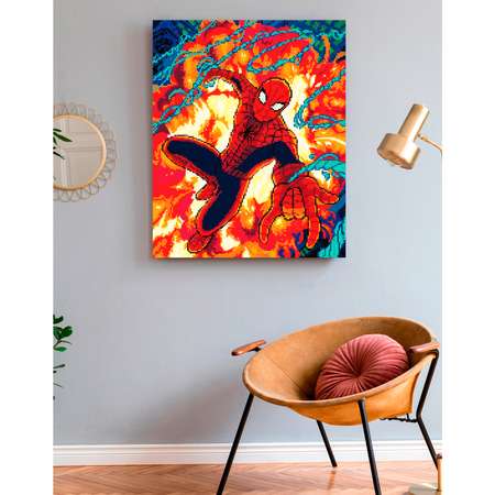 Алмазная мозаика Art on Canvas Человек Паук холст на подрамнике 40х50 см