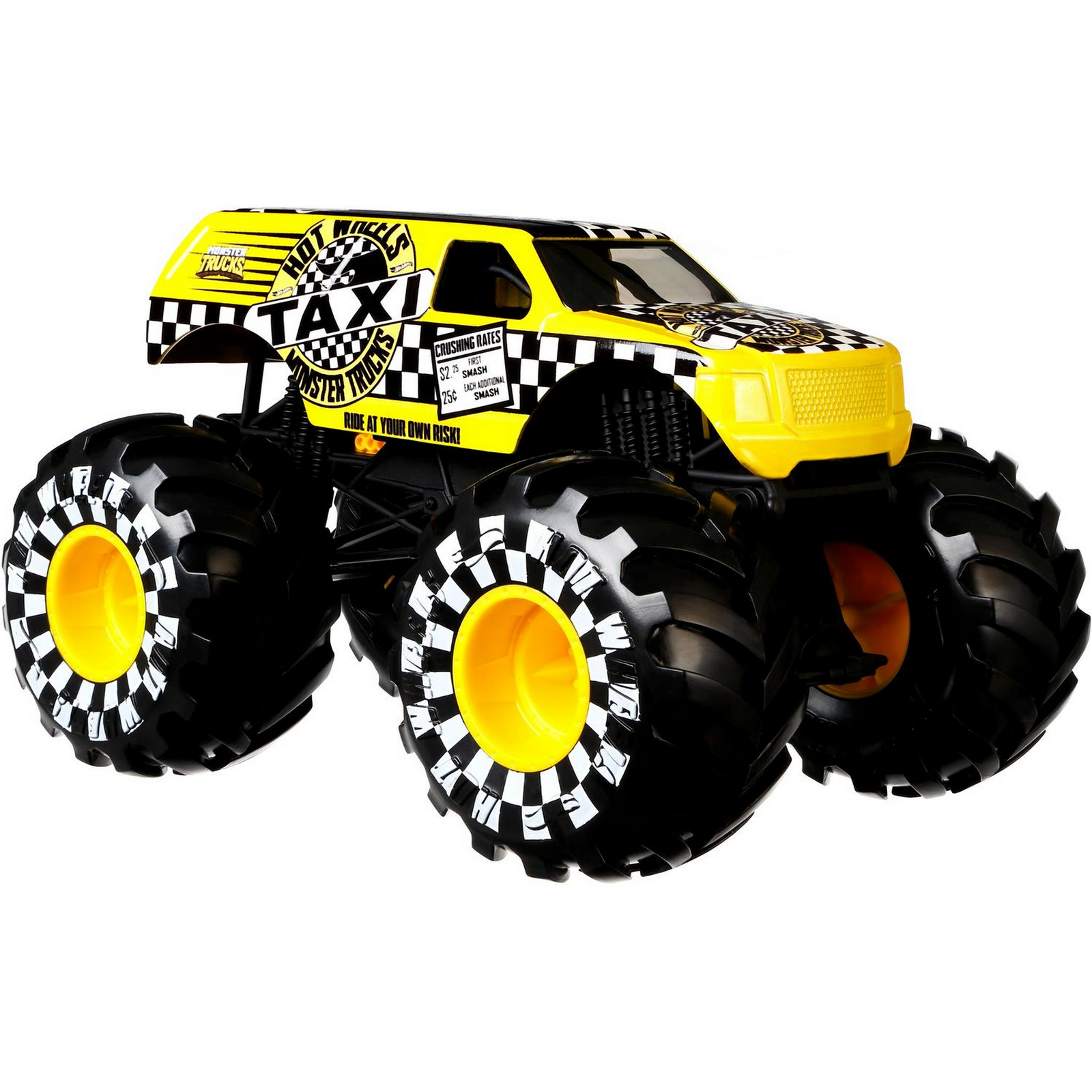 Машинка Hot Wheels Monster Trucks большой Такси GWL06 FYJ83 - фото 3