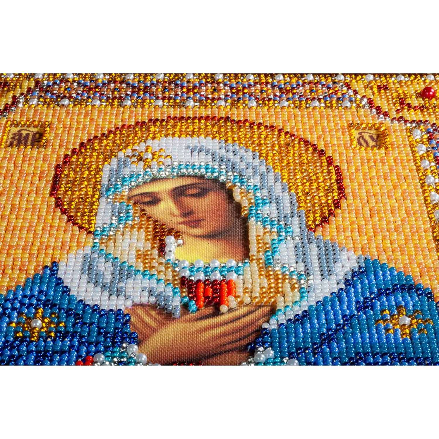 Набор для вышивания Радуга бисера иконы бисером В153 Умиление Богородица 20x25см - фото 8