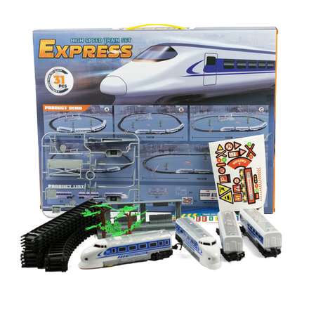 Железная дорога SHARKTOYS Экспресс 31 деталей пути свет звук 22200058