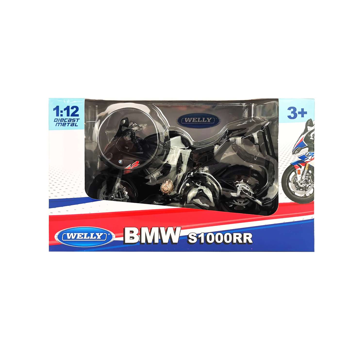 Мотоцикл WELLY 1:12 BMW S1000 RR черный 62207GW - фото 2