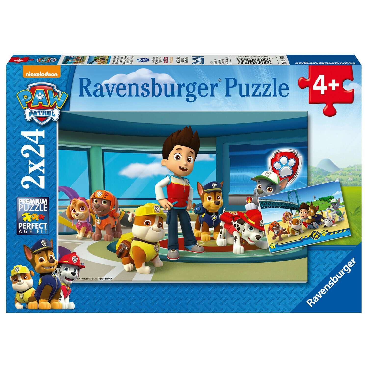 Пазл Ravensburger Щенячий патруль: полезные ищейки 24элемента*2шт 09085 - фото 1