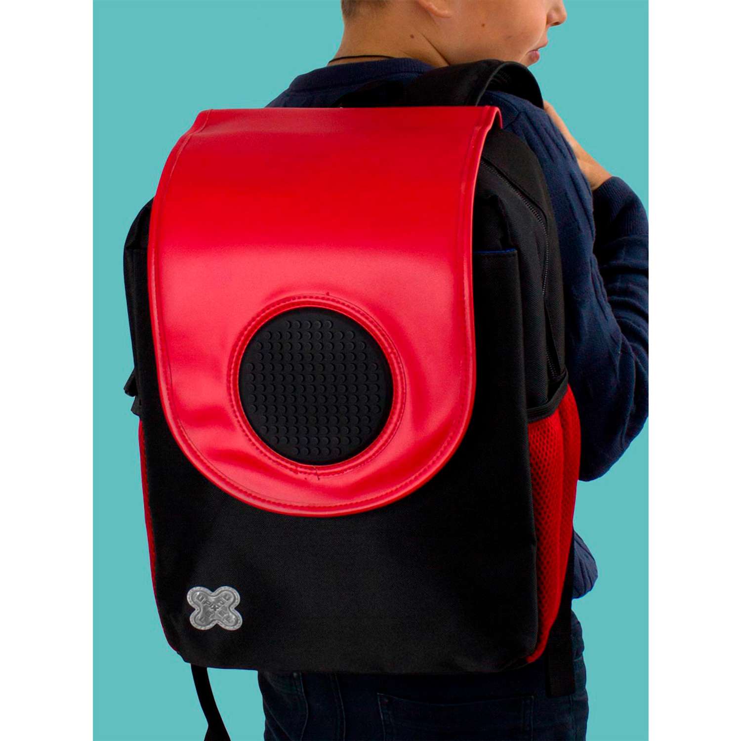 Рюкзак пиксельный Upixel futuristic Kids School Bag чёрно-красный облегченный - фото 14