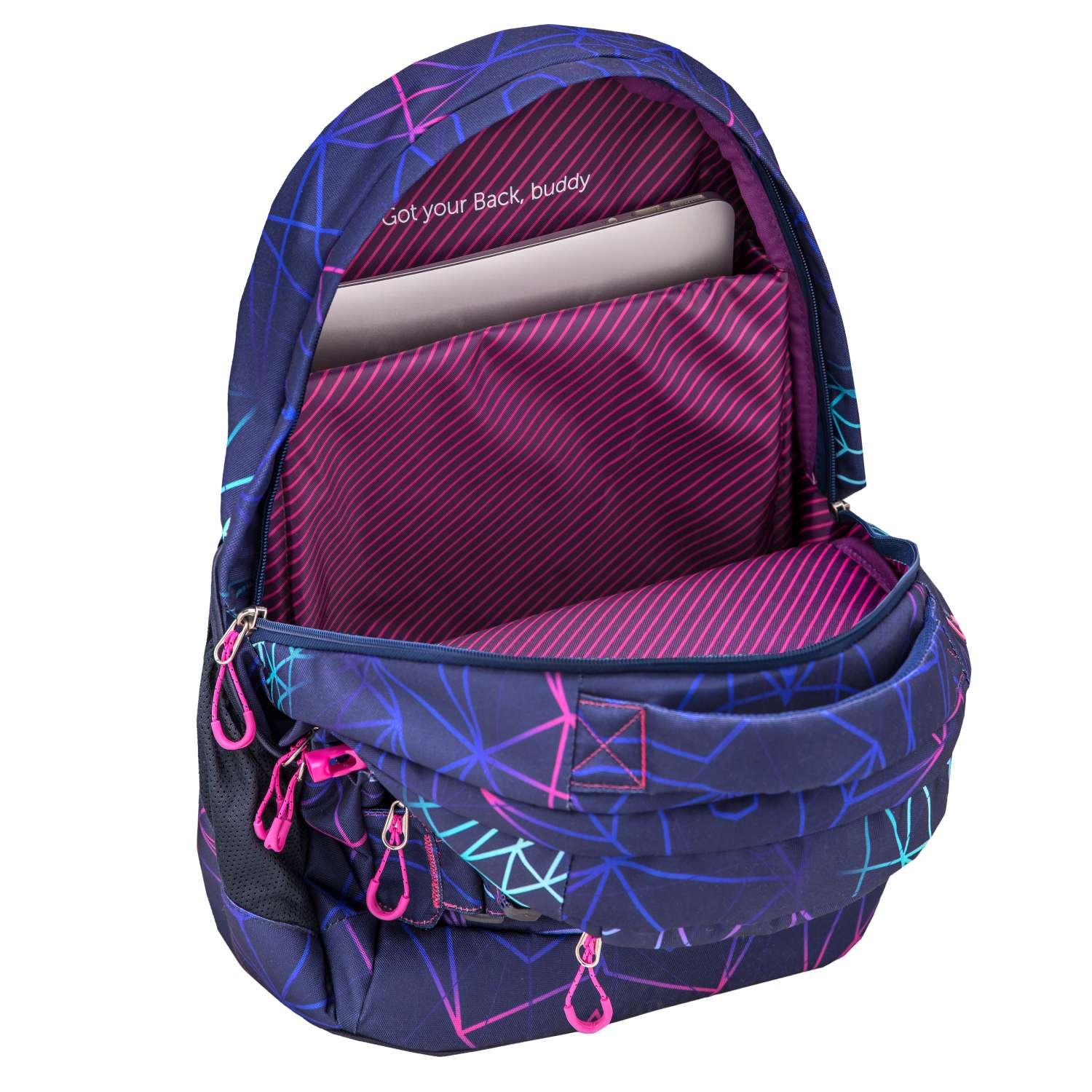 Рюкзак молодежный BELMIL Wave Infinity Stripes Purple - фото 6