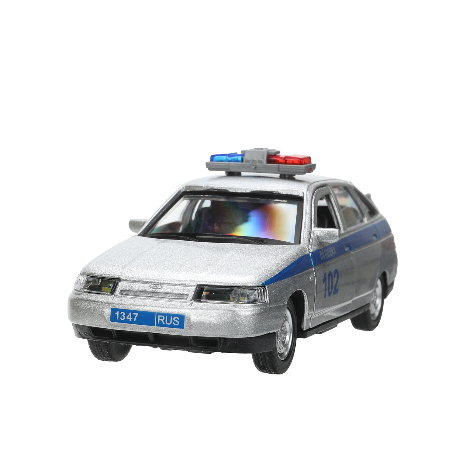 Полицейская машина Технопарк ВАЗ 2112 серебряный 394748 - фото 11
