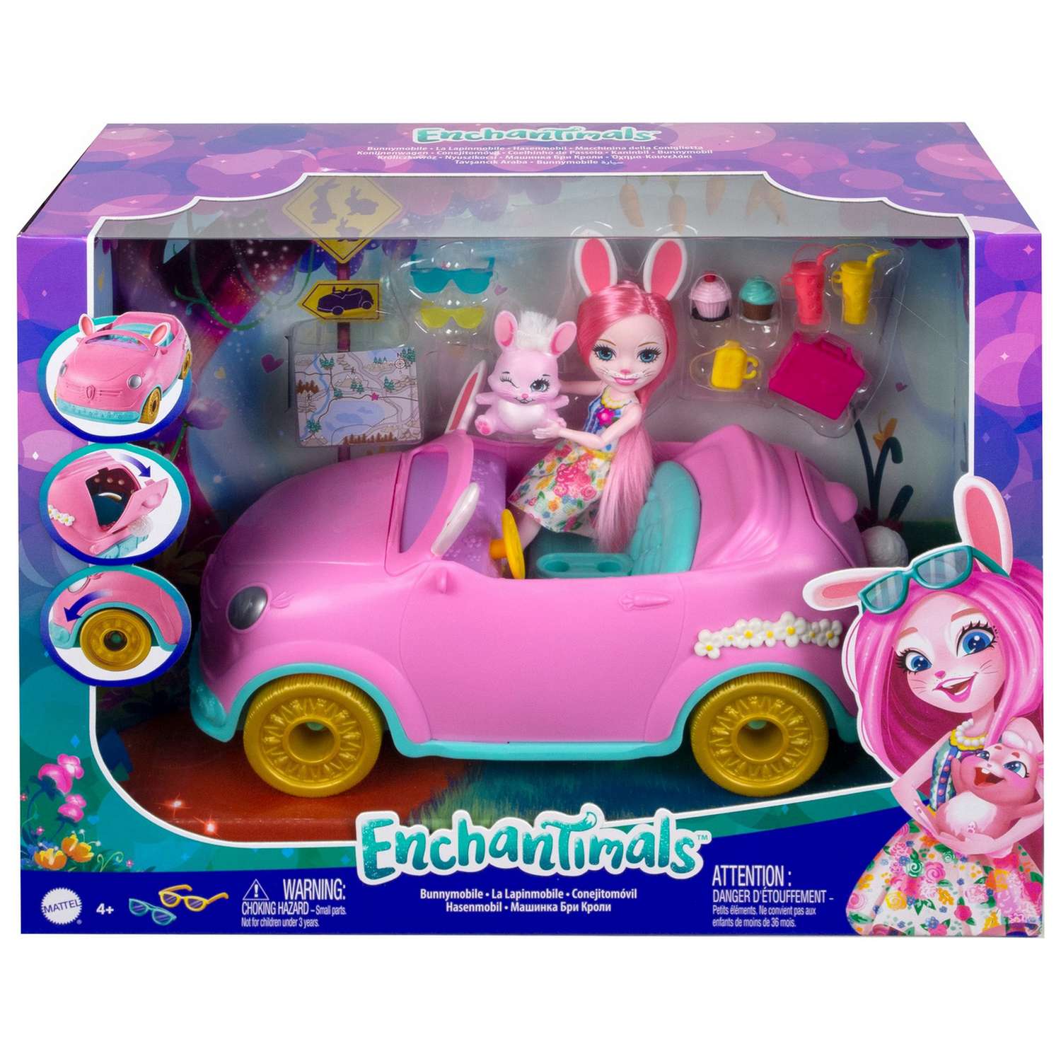 Набор игровой Enchantimals Автомобиль Бри Кроли с куклой и аксессуарами HCF85 HCF85 - фото 2
