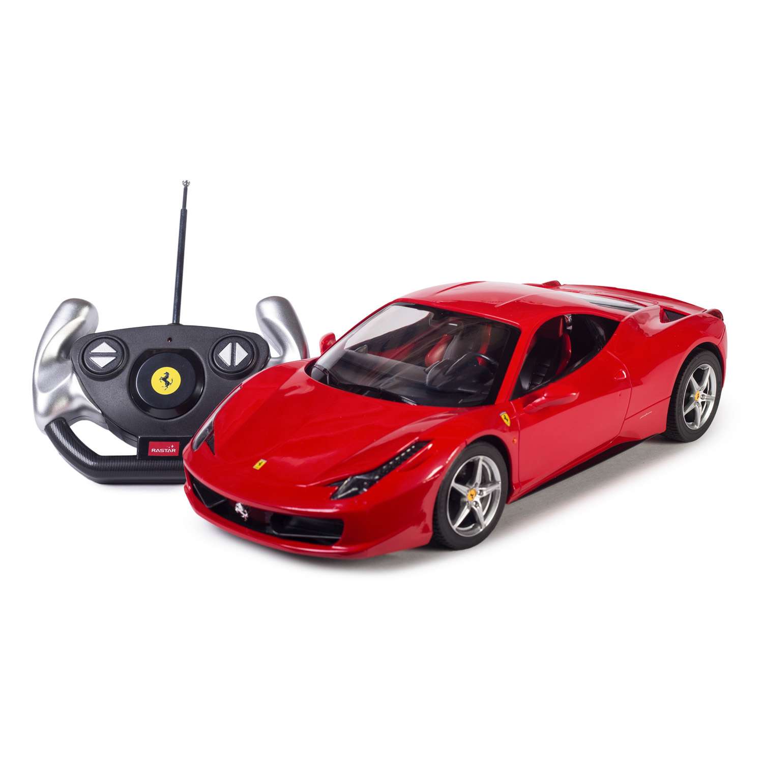 Машинка радиоуправляемая Rastar Ferrari 458 Italia 1:14 красная - фото 1