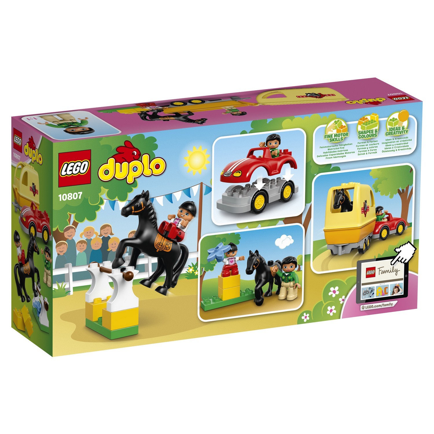 Конструктор LEGO DUPLO Town Трейлер для лошадок (10807) купить по цене 839  ₽ в интернет-магазине Детский мир