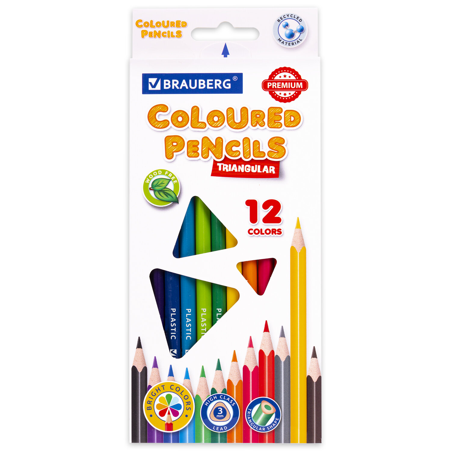 Карандаши цветные Brauberg для рисования набор 12 цветов для детей художественные - фото 2