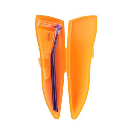 Набор для полости рта Curaprox ортодонтический для гигиенического ухода с держателем UHS 470 оранжевый