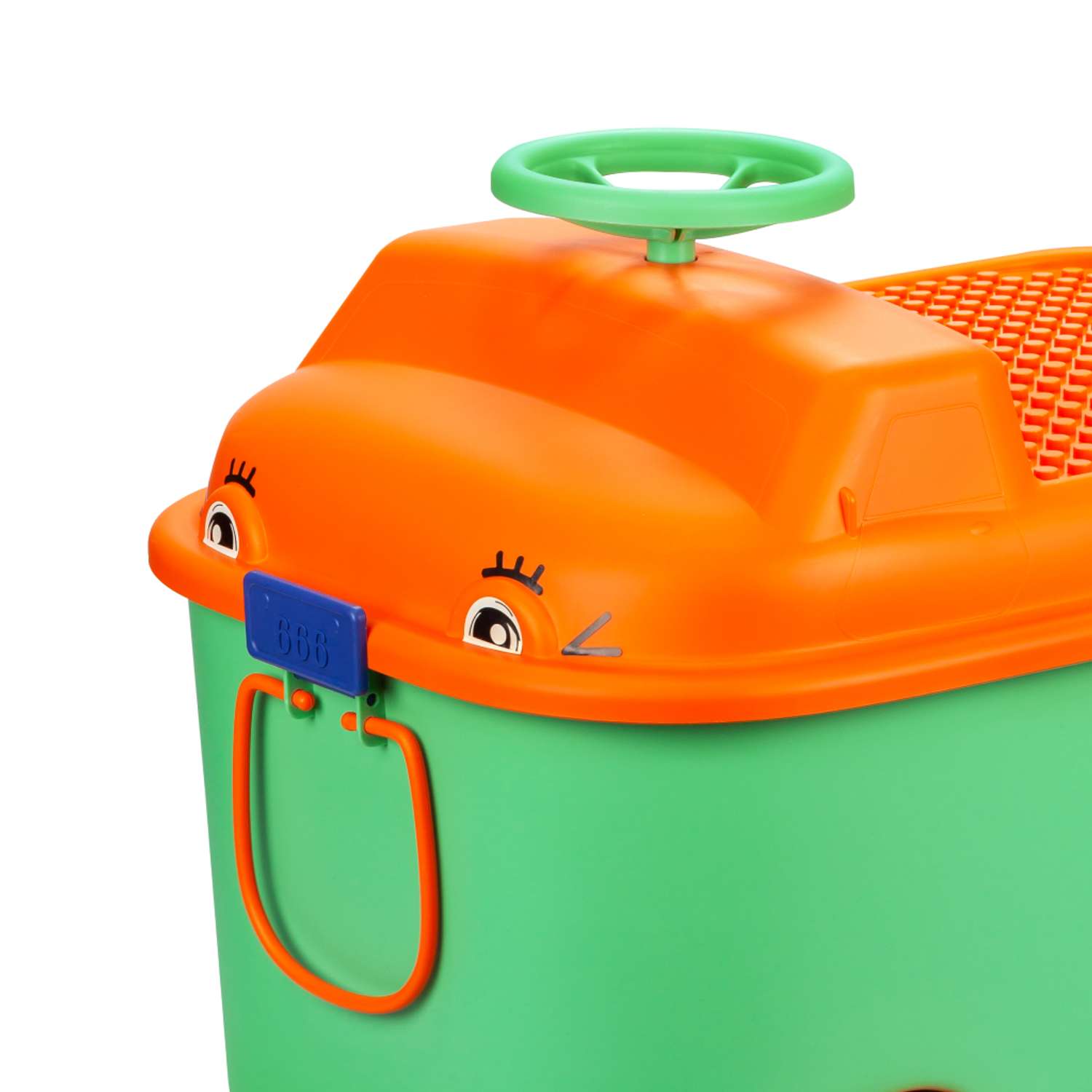 Ящик для хранения игрушек Solmax контейнер на колесиках 54х41.5х38 см зеленый - фото 9