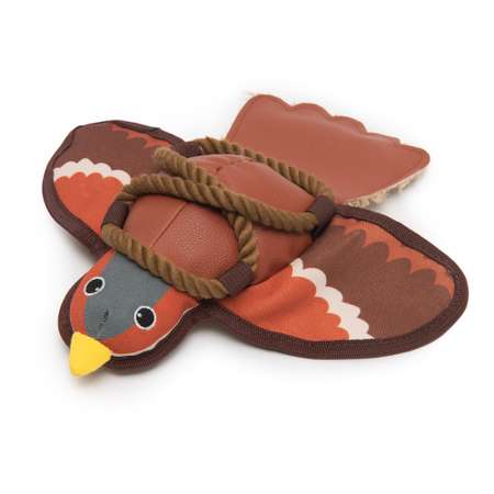 Игрушка для собак Barbaks Голубка Клавдия из кожи с канатиком 32*31см