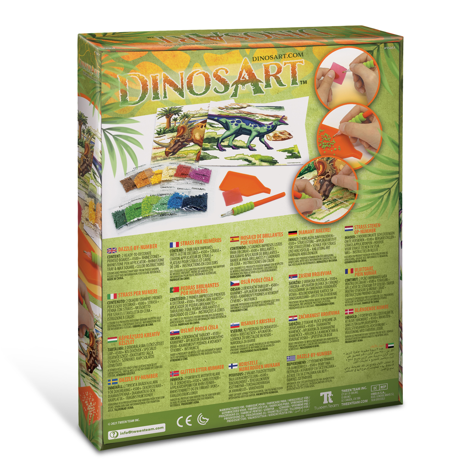 Картина по номерам DinosArt из страз с двумя заготовками для поделок - фото 7