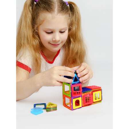 Конструктор Крибли Бу магнитный пластиковый сборный/детская развивающая игрушка с крупными деталями 38эл.